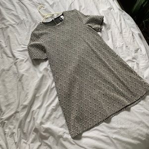 Black & white geometric dress - perfect for work